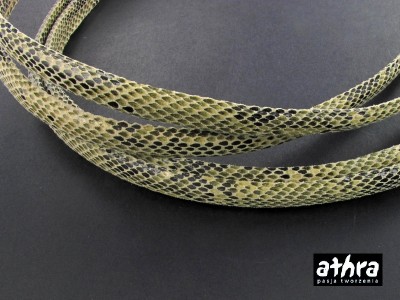 Rzemień naturalny 10x6 mm, SNAKE BEIGE10x6