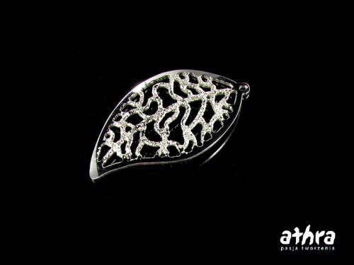 www_athra_pl_OR1706/R zawieszka laserowo wycinana liść srebrny