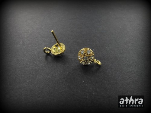 www_athra_pl_SM5045/D srebrne bigle pozłacane na sztyfcie z cyrkoniami próba ag 925