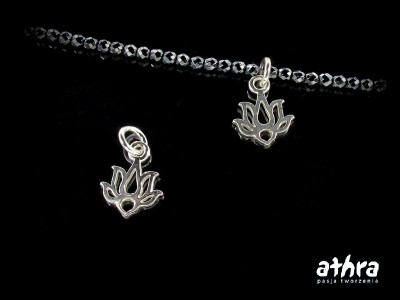 Zawieszka srebrna, kwiat lotosu, mały, ZL163