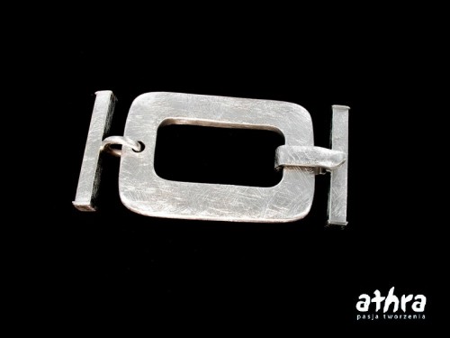 www_athra_pl_SM1428S/R srebrne zapięcie rodowane satynowane do korali