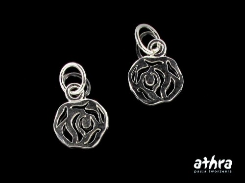 srebrna zawieszka róża próba ag 925