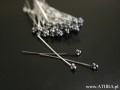 półfabrykaty ag  szpilka oksydowana z kwiatkiem długość 3 cm