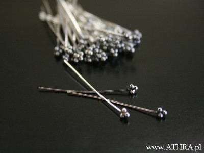 Szpilka kwiatek, oksydowany 30mm, SZKK30/O