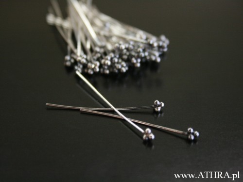 półfabrykaty ag  szpilka oksydowana z kwiatkiem długość 3 cm