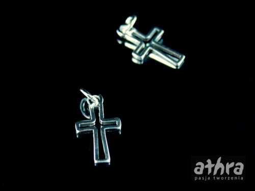 www_athra_pl_ZL142 Zawieszka srebrna, krzyżyk.