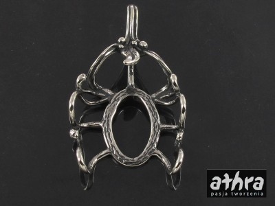 Zawieszka oksydowana pod płaski kamień, ZW2062/O