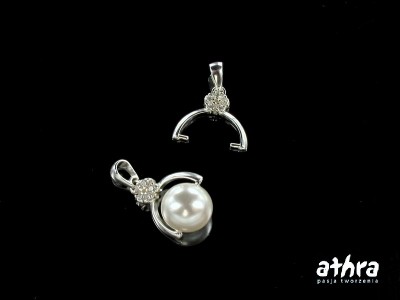 Zawieszka do pod kulkę, z cyrkoniami,  ZKC