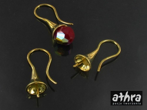 www_athra_SM4948/D srebrne bigle pozłacane pod kulkę próba ag 925