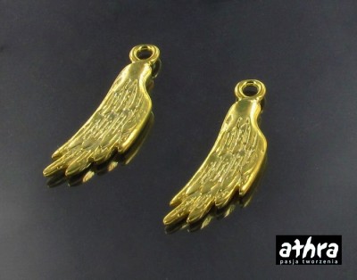 Zawieszka skrzydło, pozłacana, WING/D