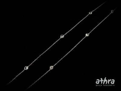Łańcuszek R  z cyrkoniami z zapięciem CB100