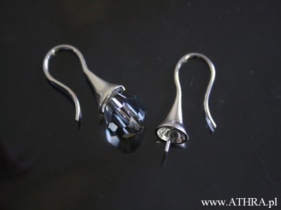 Bigle do kolczyków odlewane,otwarte, pod kulkę, SM4948