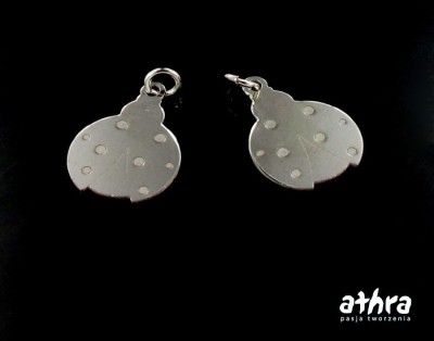 Zawieszka laserowo wycinana, rodowana, biedronka, LS160/R