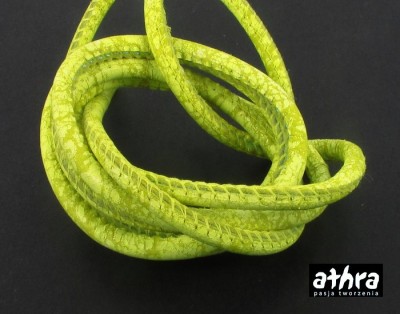 Rzemień naturalny 4,0 mm, VINTAGE YELLOW