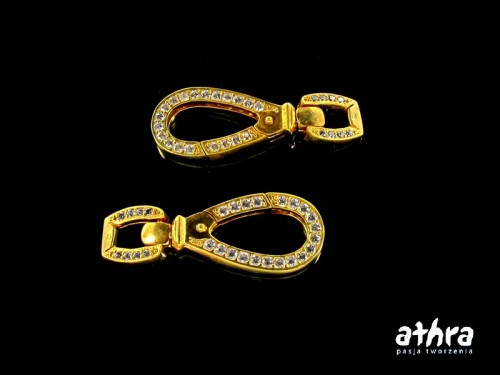 www_athra_pl_LG377/D srebrne pozłacane zapięcie ozdobne z cyrkoniami
