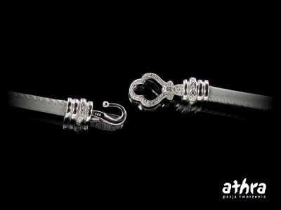 Zapięcie do wklejania z cyrkoniami, rodowane, KDRO38-48/R