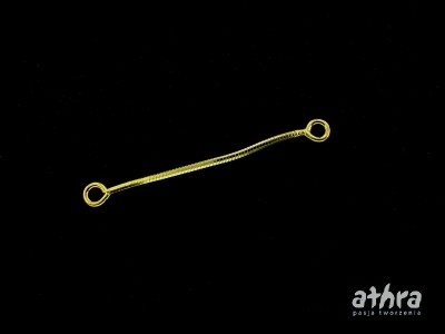 Łańcuszek z dwoma kółkami o długości 3 cm, pozłacany  PEZ2/30/D