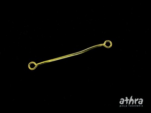 www_athra_pl_PEZ2/30/D srebrna baza łańcuszka pozłacana z dwoma kółkami  do kolczyka próba ag 925