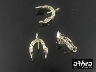 Zawieszka do wisiora listek z bolcem, ZWB2068