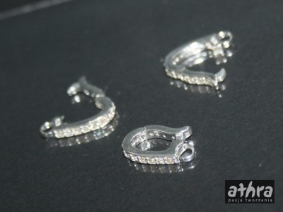 Zapięcie na zatrzask ozdobne z cyrkoniami, Z18X15