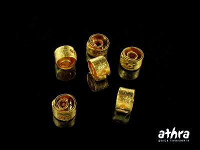 Przekładka satynowa ślimak, mały, pozłacana, PS50/D