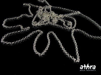 Łańcuszek, kółeczka z płaskiego drutu, KRL210