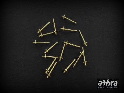Stecker płaski z bolcem 4mm, pozłacany GWPS4/D