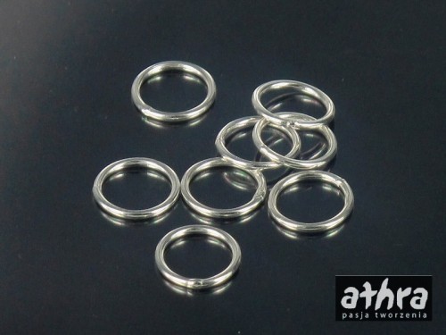Półfabrykat Ag, próba srebra 925. Element do łączenia, kółko cięte lutowane, 8,0mm.
