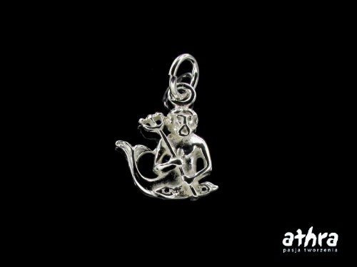www_athra_pl_ZOD2 srebrna zawieszka z kółkiem znak zodiaku Wodnik