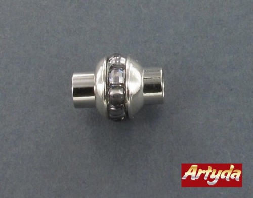 zapięcie magnetyczne ze stali chirurgicznej na rzemień kauczuk 4mm