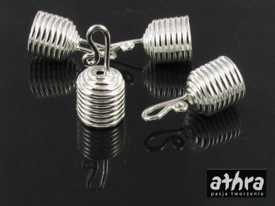 Końcówka do rzemienia lub sznurka 8,0mm z haczykiem, KDR80/H