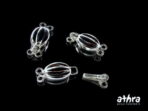 www_athra_pl_CH0664-2/R srebrne zapięcie szufladkowe rodowane  na dwa sznury