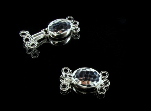 www_athra_pl_CH0663/3 srebrne zapięcie młotkowane na trzy sznury