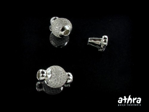www_athra_pl_CH12-3,5/R srebrne zapięcie rodowane z cyrkoniami