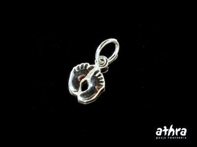 Zawieszka srebrna, stopy, ZL207