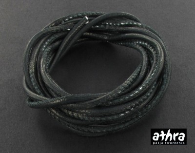 Rzemień naturalny 2,5 mm, BLACK