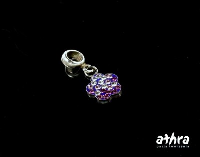 Przekładka do bransoletki z kryształkami Swarovskiego,AMETHYST, PANS14