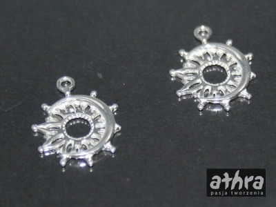 Zawieszka srebrna słońce z księżycem, SUNMOON14