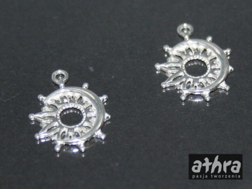 www_athra_pl_SUNMOON14 zawieszka srebrna Ag słońce z księżycem 14mm