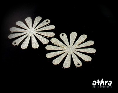 Kwiat srebrny matowy, dwa otwory 30mm, TR20034/LAS046