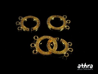 Zapięcie na trzy sznury, pozłacane, SVBB309/D