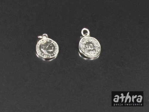www_athra_pl_ZL385/12 zawieszka srebrna moneta 12 mm