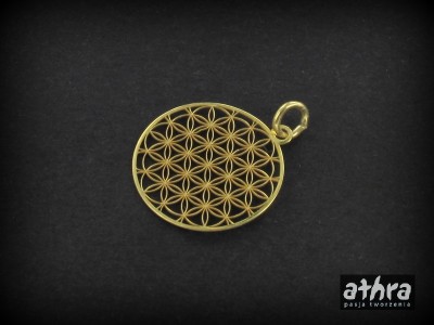 Zawieszka srebrna, laserowo wycinana, pozłacana PN237/D