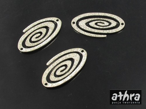 www_athra_pl_TR11294 srebrna przekładka matowa z dwoma otworami do kolczyka