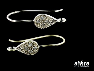 Bigle do kolczyków otwarte z cyrkoniami, BOC12