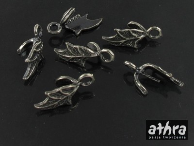 Zawieszka listek oksydowany z bolcem, ZWB151/O