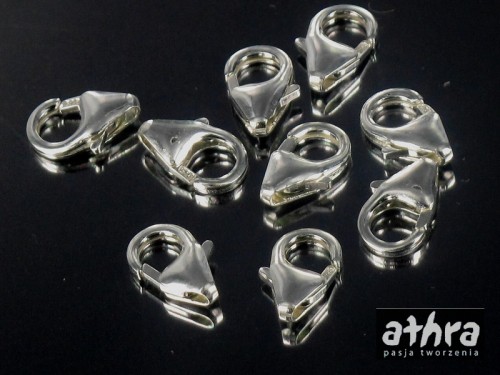 półfabrykat srebrny zapięcie typu karabińczyk próba ag 925