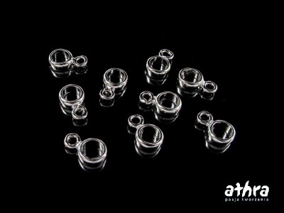 Przekładka, zawieszka do bransoletki , rodowana, PAN34/R