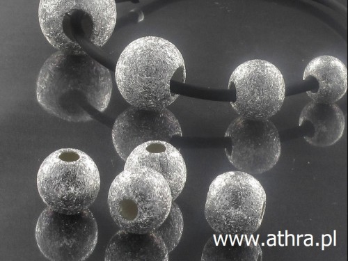 www_athra_pl_SM1478-14 srebrna kulka satynowana diamentowana 14mm