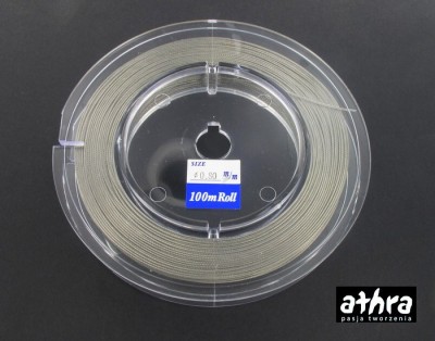 Linka stalowa jubilerska, japońska 1,0mm, SILVER100